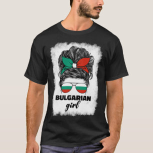 Trots Bulgaars Meisje Vrouwen Bulgarije Vlag Pride T-shirt
