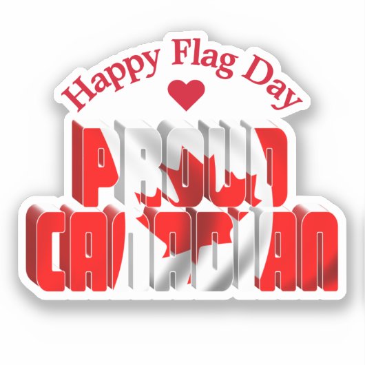 Trots Canadees - Canada Vlag Dag Sticker (Voorkant)