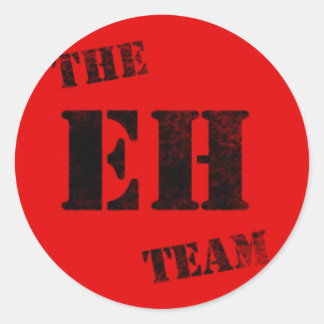 Trots Canadees Het EH Team Zwart Stempel op Rood Ronde Sticker