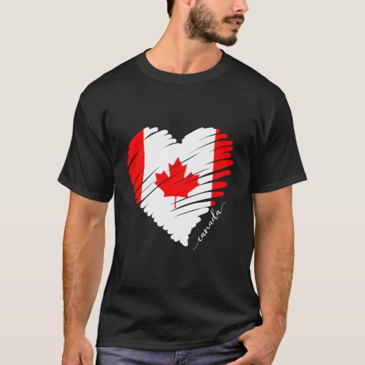 Trots Canadees T-shirt Witte esdoornblad Rood Cana (Voorkant)