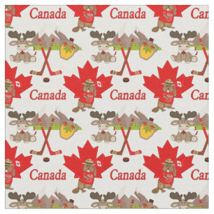 Trots Canadese Beaver Moose Stof Kleine Print