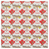 Trots Canadese Beaver Moose Stof Kleine Print (Swatch)