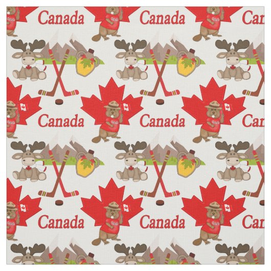Trots Canadese bever en eland stof (Swatch)
