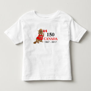 Trots Canadian Beaver 150 Jubileum Kinder Shirts