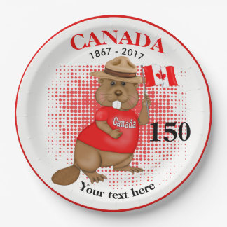 Trots Canadian Beaver 150 Jubileum Papieren Bordje