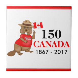 Trots Canadian Beaver 150 Jubileum Tegeltje