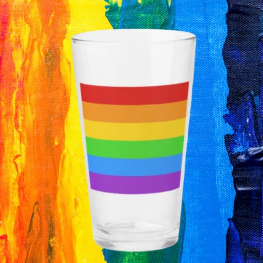 Trots Cheers: Regenboogvlag Glas