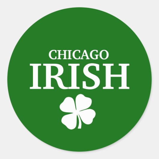 Trots CHICAGO IERS! st Patrick's day Ronde Sticker (Voorkant)