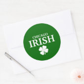 Trots CHICAGO IERS! st Patrick's day Ronde Sticker (Envelop)