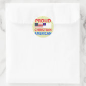 Trots Christelijk Amerikaans Ronde Sticker (Tas)
