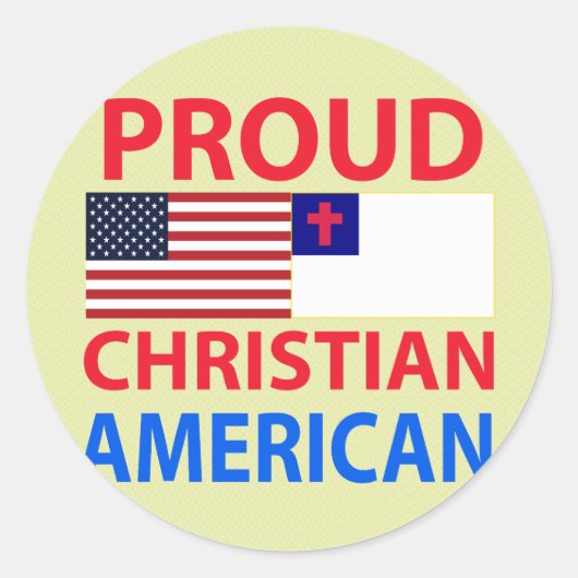 Trots Christelijk Amerikaans Ronde Sticker (Voorkant)