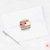 Trots Christelijk Amerikaans Ronde Sticker (Envelop)