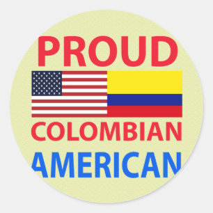 Trots Colombiaans Amerikaans Ronde Sticker