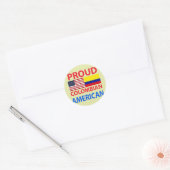 Trots Colombiaans Amerikaans Ronde Sticker (Envelop)