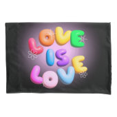 Trots Comfort: Liefde is Liefde 3D Regenboog Kussensloop (Voorkant-Links)