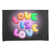 Trots Comfort: Liefde is Liefde 3D Regenboog Kussensloop (Voorkant-Rechts)