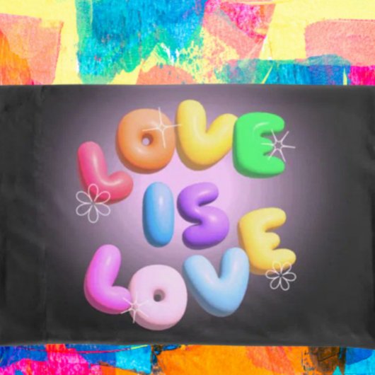 Trots Comfort: Liefde is Liefde 3D Regenboog Kussensloop