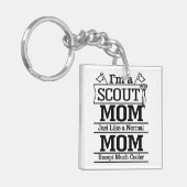 Trots Cool Scout Moeder foto Sleutelhanger (Voorkant Links)