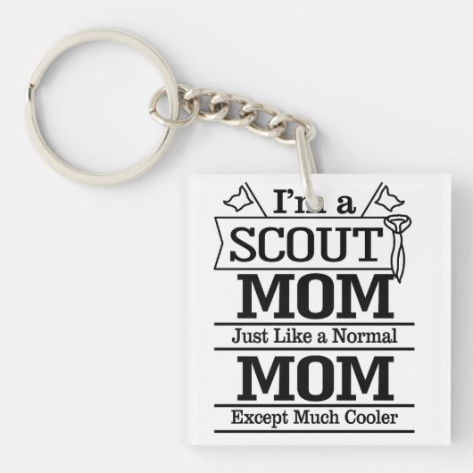 Trots Cool Scout Moeder foto Sleutelhanger (Voorkant)
