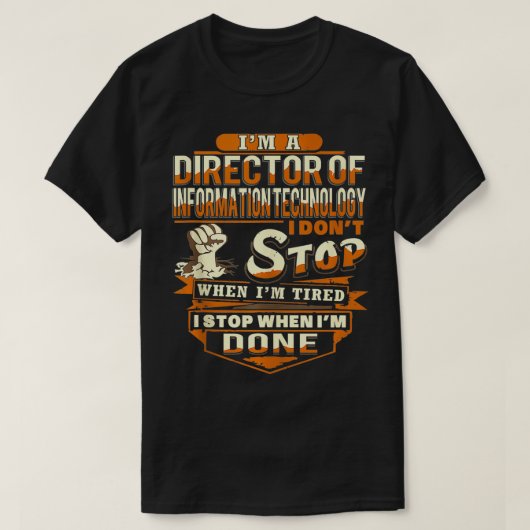 Trots DIRECTEUR INFORMATIETECHNOLOGIE Grappig T-shirt (Design voorkant)
