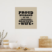 trots echtgenoot van een geweldige mooie vrouw poster (Keuken)