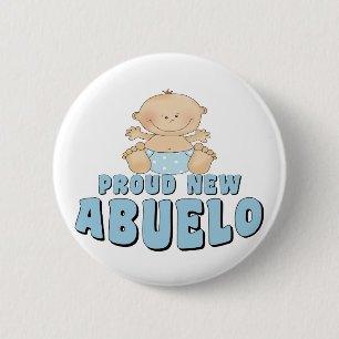 TROTS EEN NIEUWE ABUELO Jongen Ronde Button 5,7 Cm