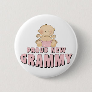 TROTS EEN NIEUWE Grammy T-Shirt Ronde Button 5,7 Cm