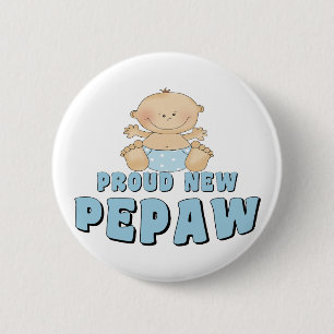 TROTS EEN NIEUWE Pepaw-jongen Ronde Button 5,7 Cm