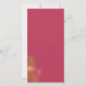 Trots Elegant Goud Magenta Aanpasbare Trouwdag Bedankkaart (Achterkant)