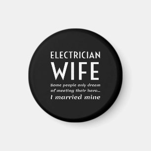 Trots elektricien vrouw van een elektricien citaat magneet
