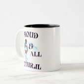 Trots en alles natuurlijk tweekleurige koffiemok (Voorkant links)