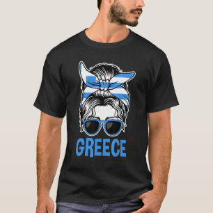 Trots en Erfgoed Patriottische Griekse Roots Gri T-shirt