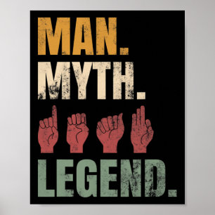 Trots en gehoorverlies Doof bewustzijn ASL Hand Ge Poster
