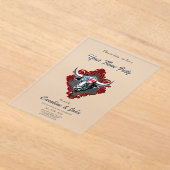 Trots en kracht, een Amerikaanse stier Acryl Uitnodigingen (Laagn)