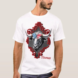 Trots en kracht, een Amerikaanse stier T-shirt
