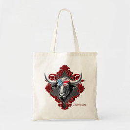 Trots en kracht, een Amerikaanse stier Tote Bag