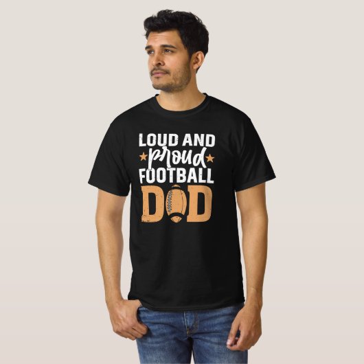 Trots en luid Football papa T-shirt (Voorkant volledig)