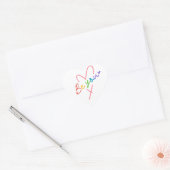 Trots en trots hart sticker (Envelop)