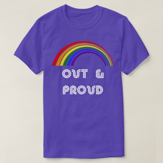 Trots en trots LGBT Pride T LGBTQ Supporter P T-shirt (Design voorkant)