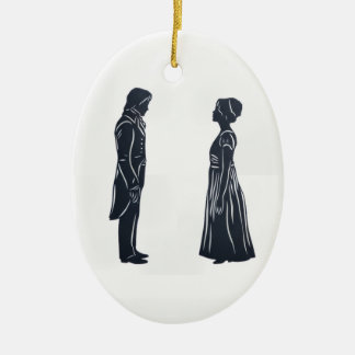Trots en Vooroordeel Elizabeth en Darcy Keramisch Ornament