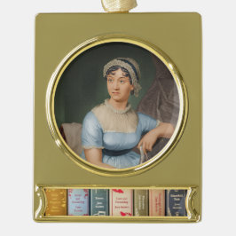 Trots en Vooroordeel Verguld Banner Ornament