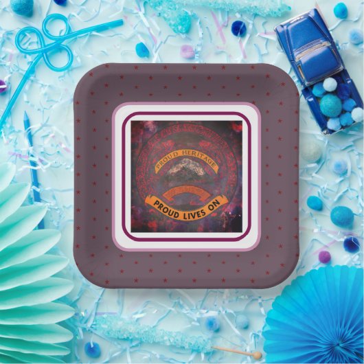 Trots erfgoed leeft voort papieren bordje (Feest)