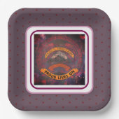 Trots erfgoed leeft voort papieren bordje (Voorkant)