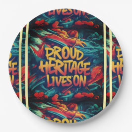 Trots erfgoed leeft voort papieren bordje