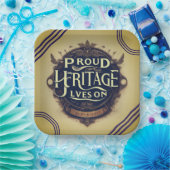 Trots erfgoed leeft voort papieren bordje (Feest)