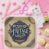 Trots erfgoed leeft voort papieren bordje (Feest)