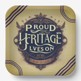 Trots erfgoed leeft voort papieren bordje