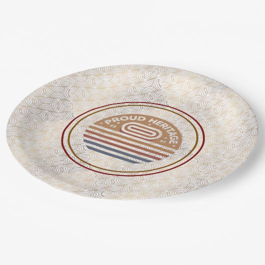 Trots erfgoed leeft voort papieren bordje (Gekanteld)