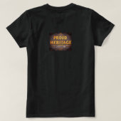 Trots erfgoed leeft voort t-shirt (Design achterkant)