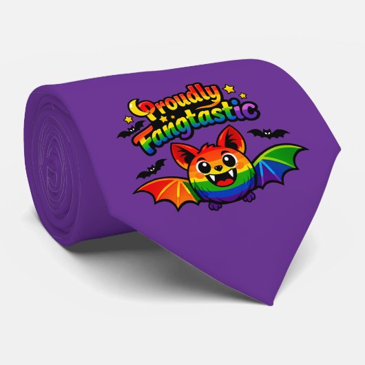 🦇🌈 Trots Fangtastische Vleermuis Stropdas (Opgerold)